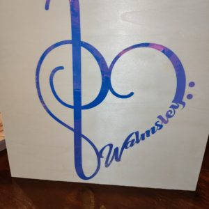 Personalized Bass Cleff and Treble Clef Music Wall Decor