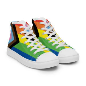BIPOC LGBT high top canvas shoes (men's sizing)